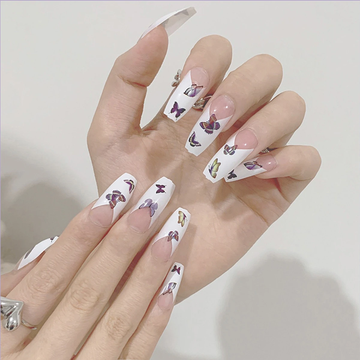 Butterfly Pattern Three-dimensional Butterfly Fairy Nail Art Wearable False  Nails With Glue 24pcs/box With Diy Tools - False Nails - AliExpress