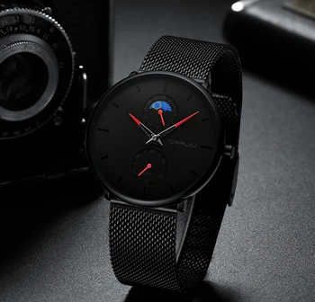 

CRRJU Men Watches Luxury Brand Quartz Business Watch Men Stainless Steel Waterproof Wristwatch Male Clock Relogio Masculino