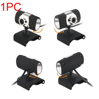 

Telecommuting Office Desktop Computer PC Home Study Webcam Camera Rotatable Laptop Driverless Clip On USB HD With Microphone