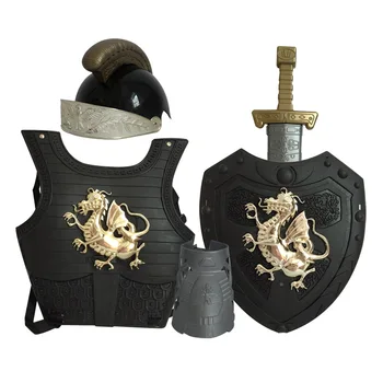 

Halloween BOY'S Performance Props Armour Sword Shield Hat Set Support