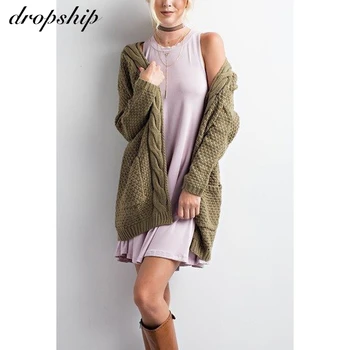 

2019 Autumn Winter Knitting Cardigan Sweater Women Fashion Long Sleeve Loose Women Plus Size Knitted Female Cardigan Pull Femme