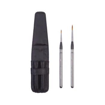 

2 pcs/set watercolor brush set R#1 &#4 taklon hair pu pouch travel brush kit portable brush artist brush paint tool