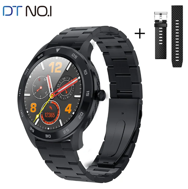 Black Steel DTNO. I NO.1 DT98 Смарт-часы IP68 Водонепроницаемый крови Давление монитор сердечного ритма Фитнес трекер 1,3 дюймов HD Экран Смарт-часы - Цвет: Black Steel