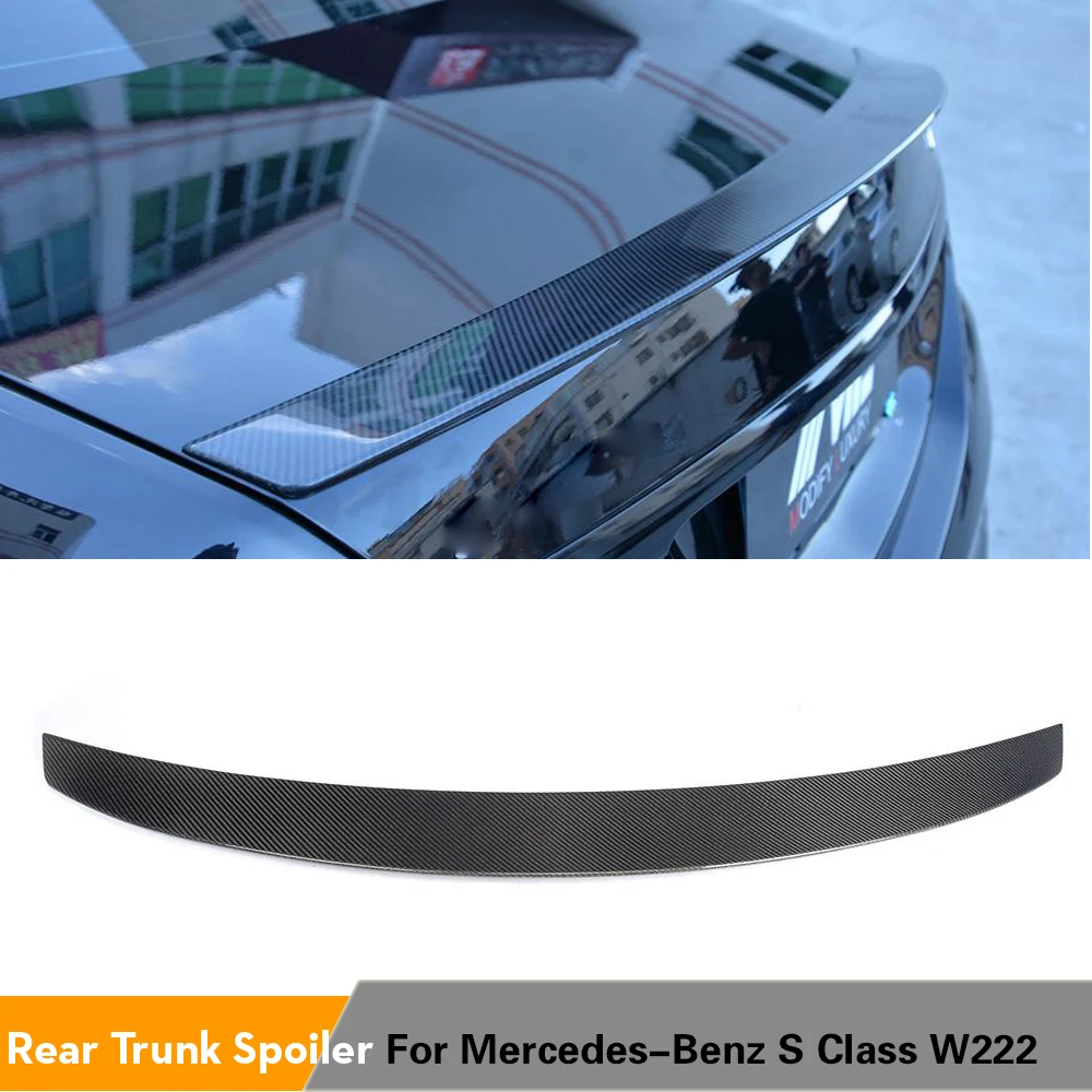 Для mecherdes Benz W222 S Class S400 S500 S600 S63 S65 AMG Sedan 4 двери 2014 2017 задний спойлер из углеродного