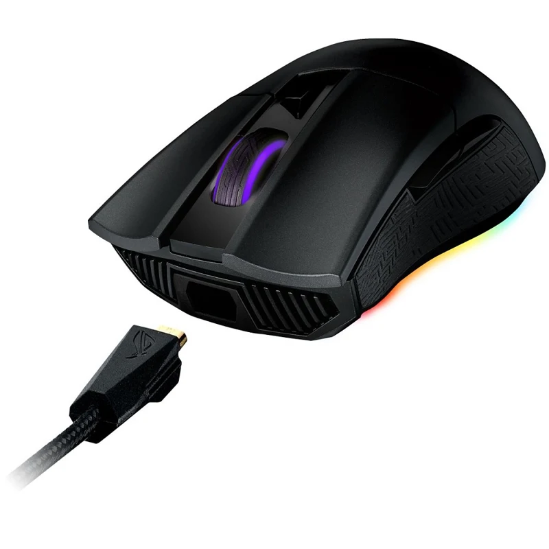 Мышь ASUS ROG Gladius II Origin bulk оптическая, проводная, 12000 dpi, USB, подсветка, цвет: черный