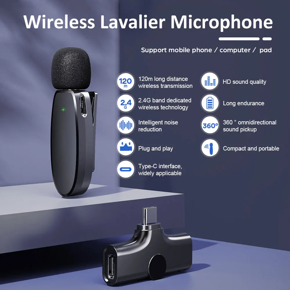 OneOdio AC001 Type-C Wireless Mobile Microphone