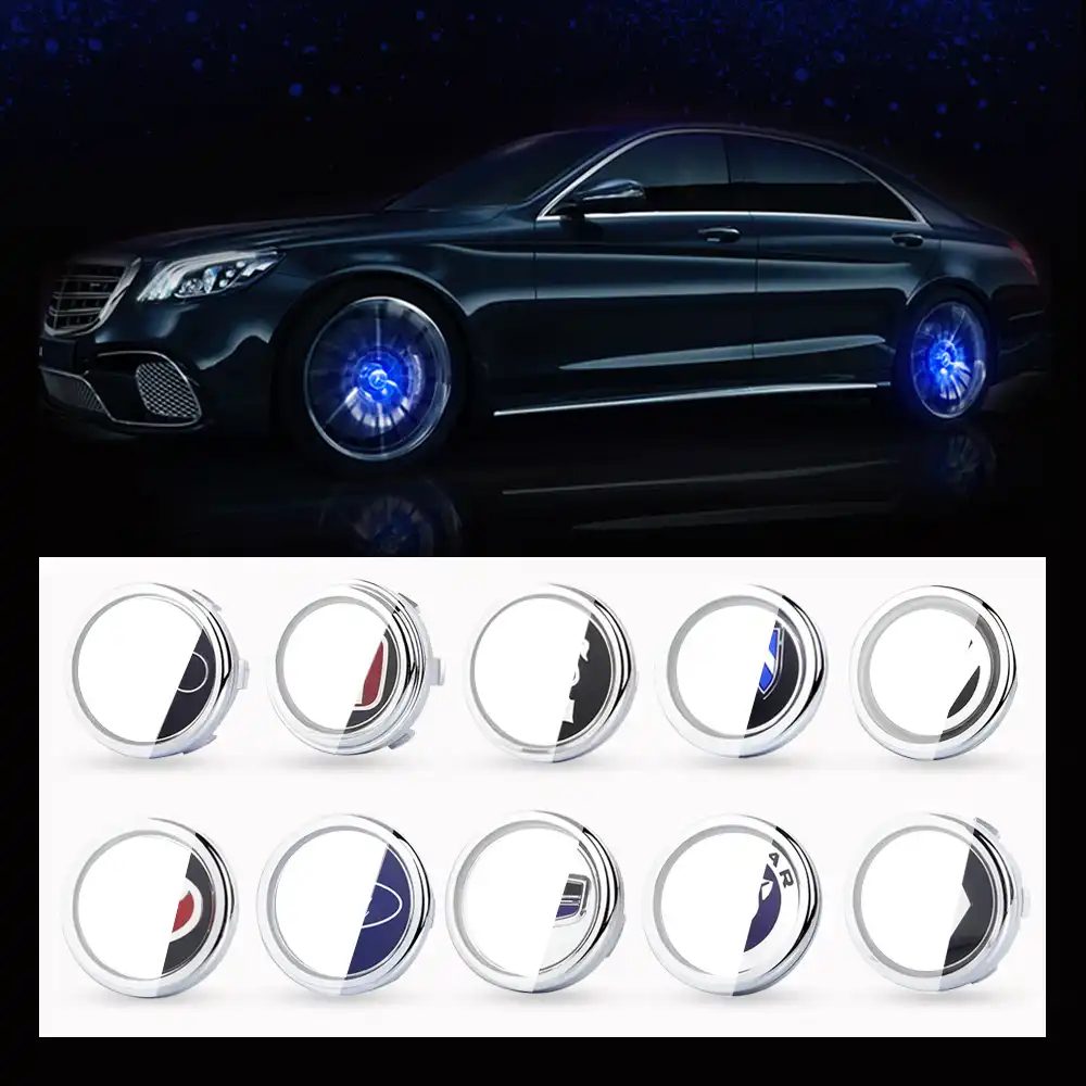 Hub Light wheel center hub sticker Car Floating Illumination Wheel Caps