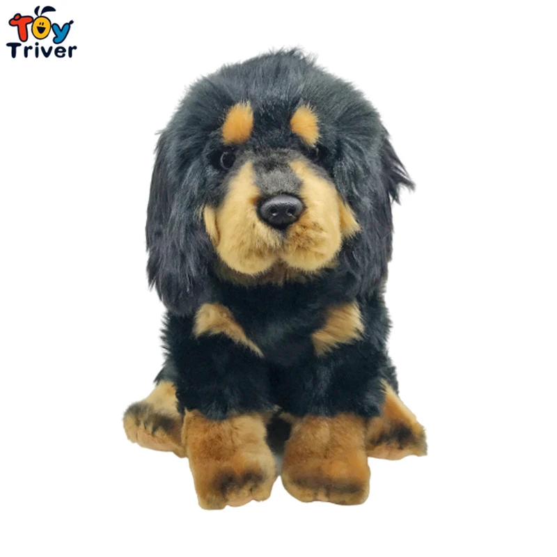 Levensechte Mastiff Zwarte Hond Puppy Knuffels Knuffels Doll Baby Kids Jongens Volwassenen Verjaardagscadeautjes Thuis Room Decor|null| AliExpress