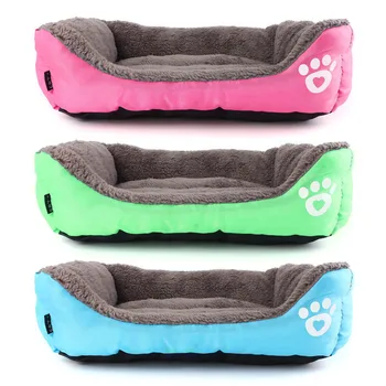 

43x33x15cm Dog Cat Pet Puppy Kennels Beds Mat Houses Dog House Warm Soft Pad Blanket Blue Red Green Color