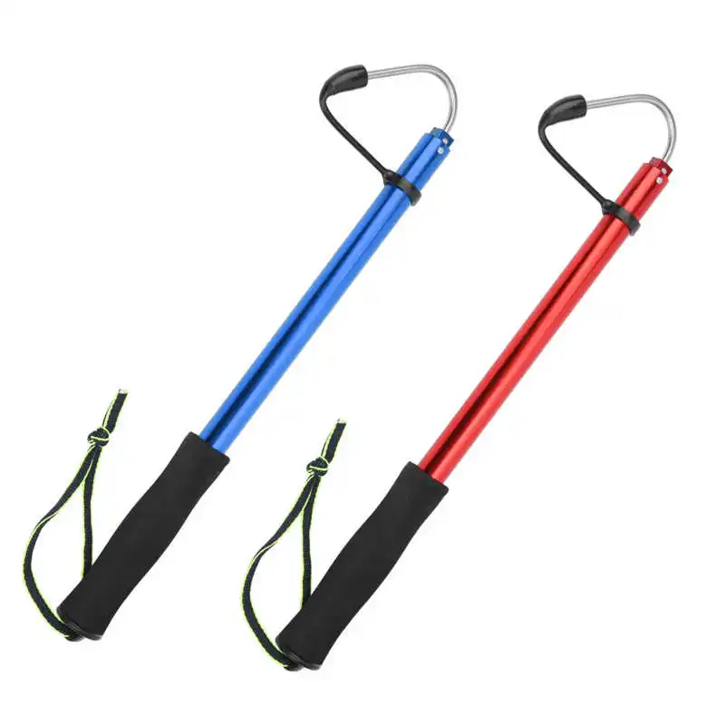 Telescopic Sea Fishing Gaff Stainless Aluminum Alloy Spear Hook Tackle UK 