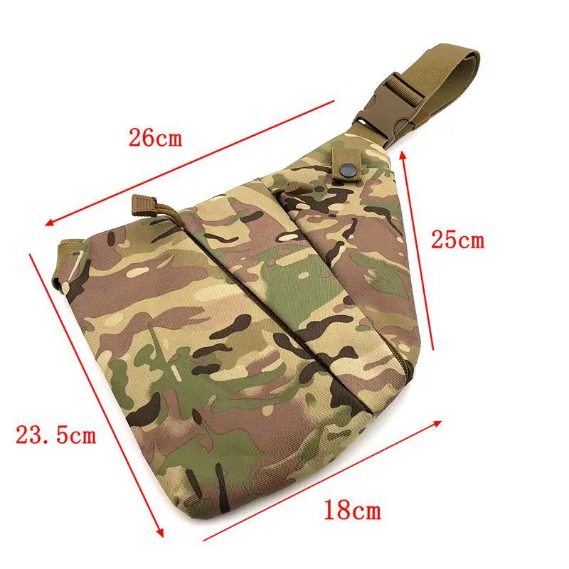 Concealed Tactical Bag Storage Gun Bag Holster Men's Left Right Nylon Shoulder Bag Anti-theft Chest Bag Hunting Sling XA696WA