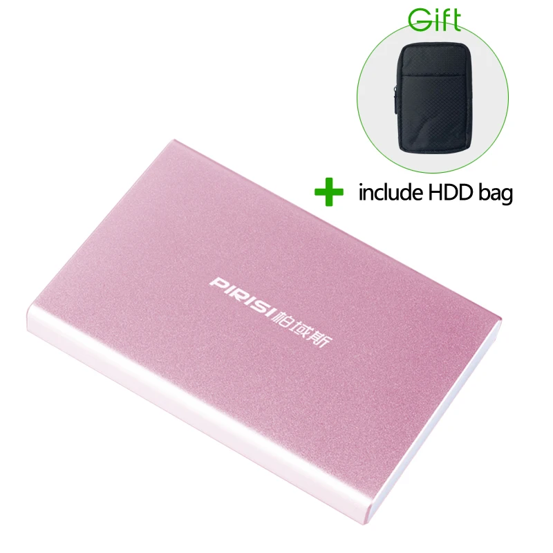 

PIRISI P616I 2.5" HDD External Hard Drive 500GB Storage Shockproof Portable Hard Disk Metal Silm 5 Color