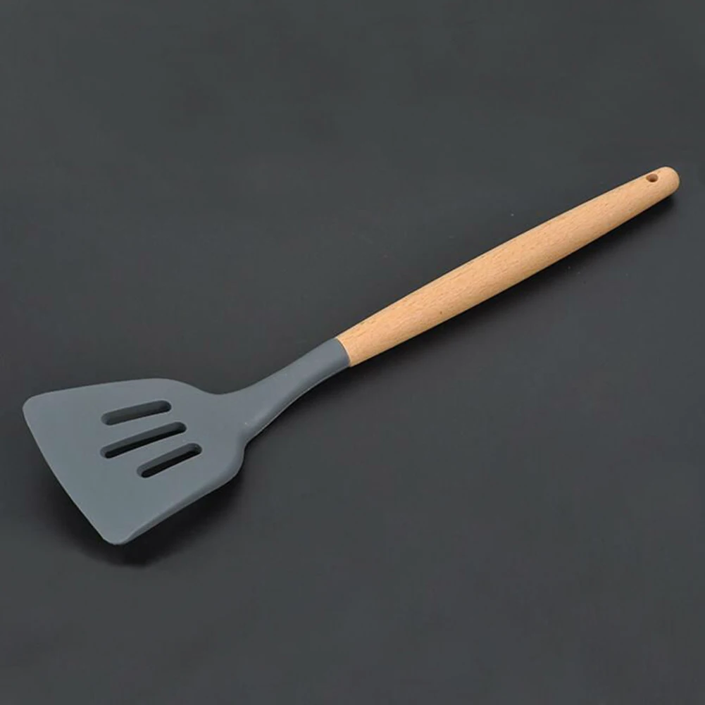 8 шт./компл. модный набор кухонной утвари с деревянной ручкой темно-серый набор кухонной утвари посуда лопатка Ложка инструменты для спагетти кухонные наборы