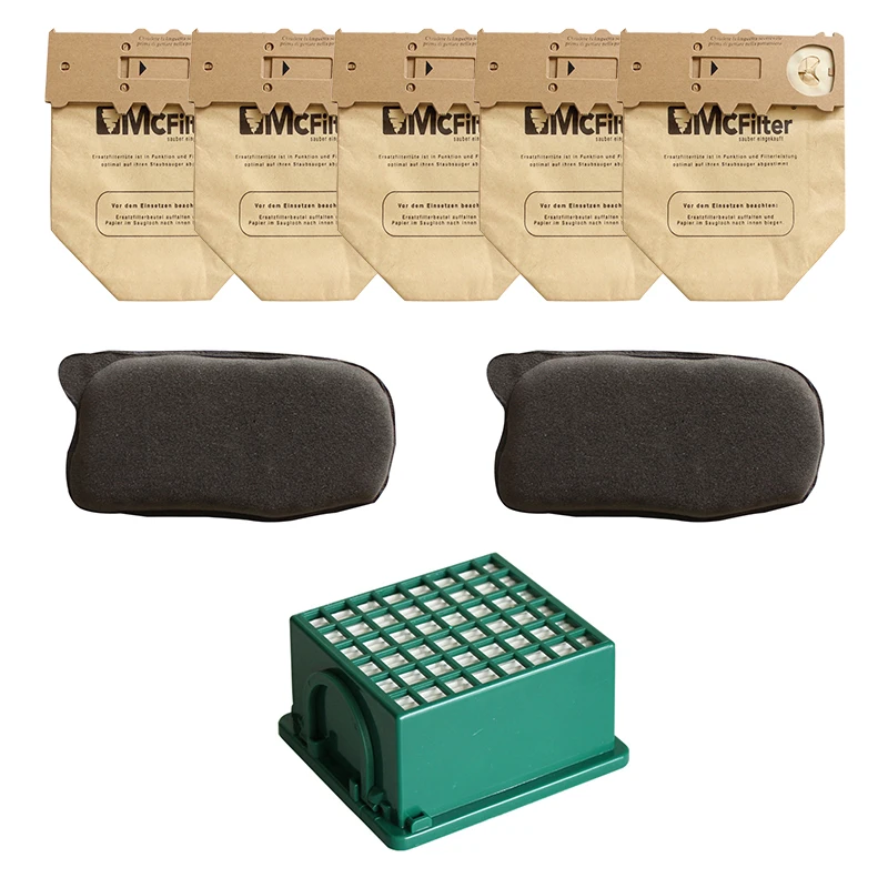 Dust Bags Carbon Bag Filter Kit For Vorwerk VK130 VK131 Vacuum Cleaner Parts Carbon Bag Filters Home Accessories