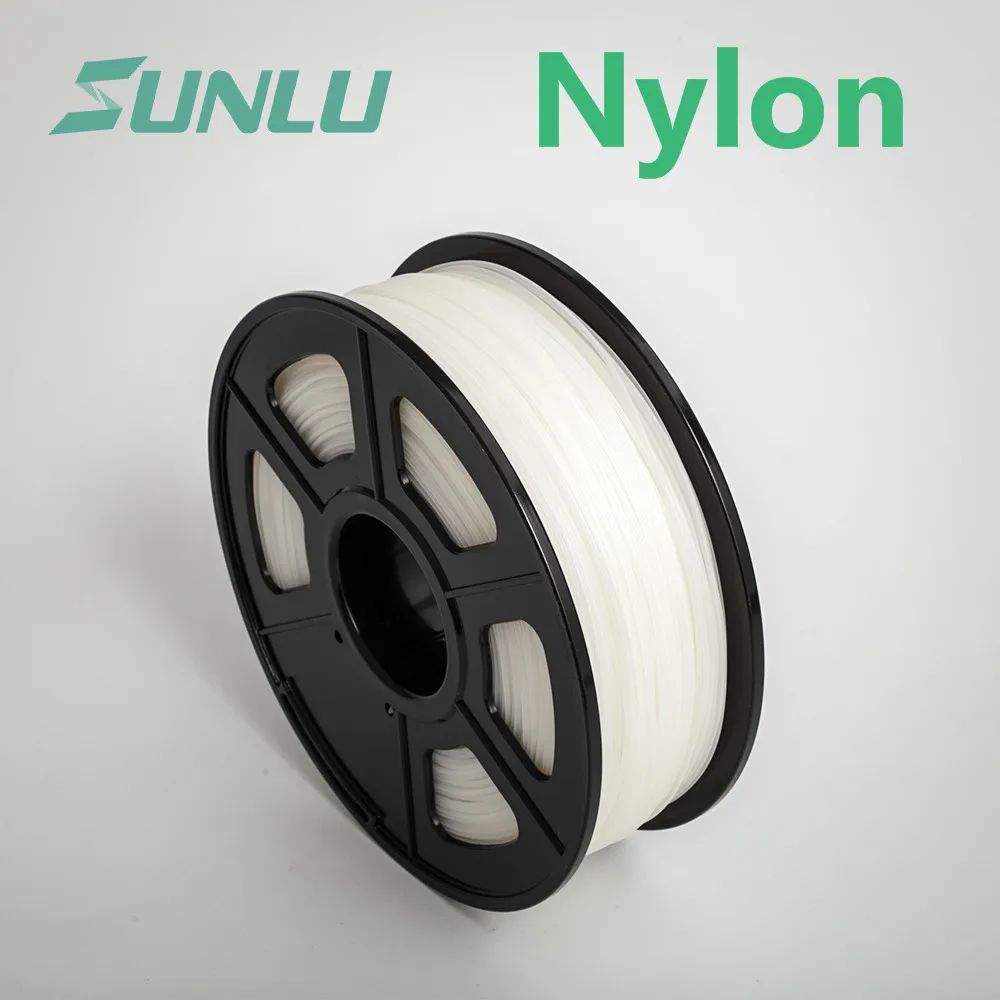 3d принтеры нити PA нейлон SUNLU прозрачный белый нейлон 3d FilamentFor 3d принтер превосходную плавность Материал 3,0 мм 1 кг