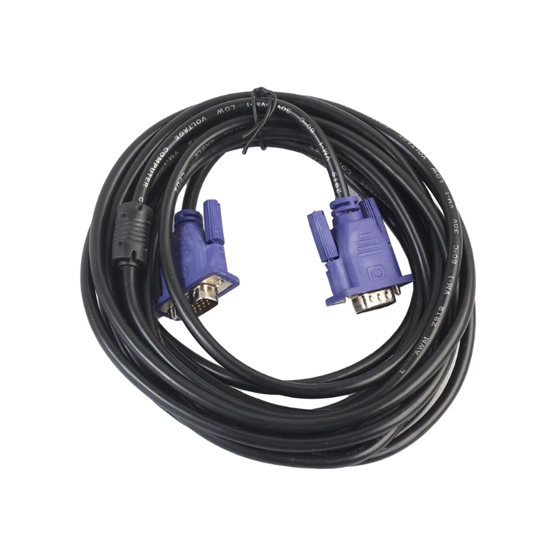 1.5/3/5/10m VGA 15 Pin Male To Male Extension Cable For PC Laptop Projector HDTV Monitor