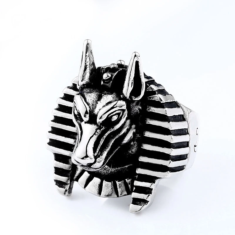 BEIER, нержавеющая сталь, египетский крест, Anubis, Бог, кольца на палец для мужчин, панк, голова волка, кольцо на кончик пальца, для мужчин, t, Ретро стиль, ювелирные изделия, BR8-360 - Цвет основного камня: BR8-551