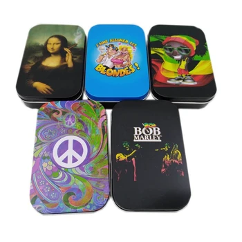 

Funny Portable Tin Plate Cigarette Box Tobacco Humidor Rolling Paper Box 20pcs Capacity Case Holder Smoking Gadgets For Man Gift