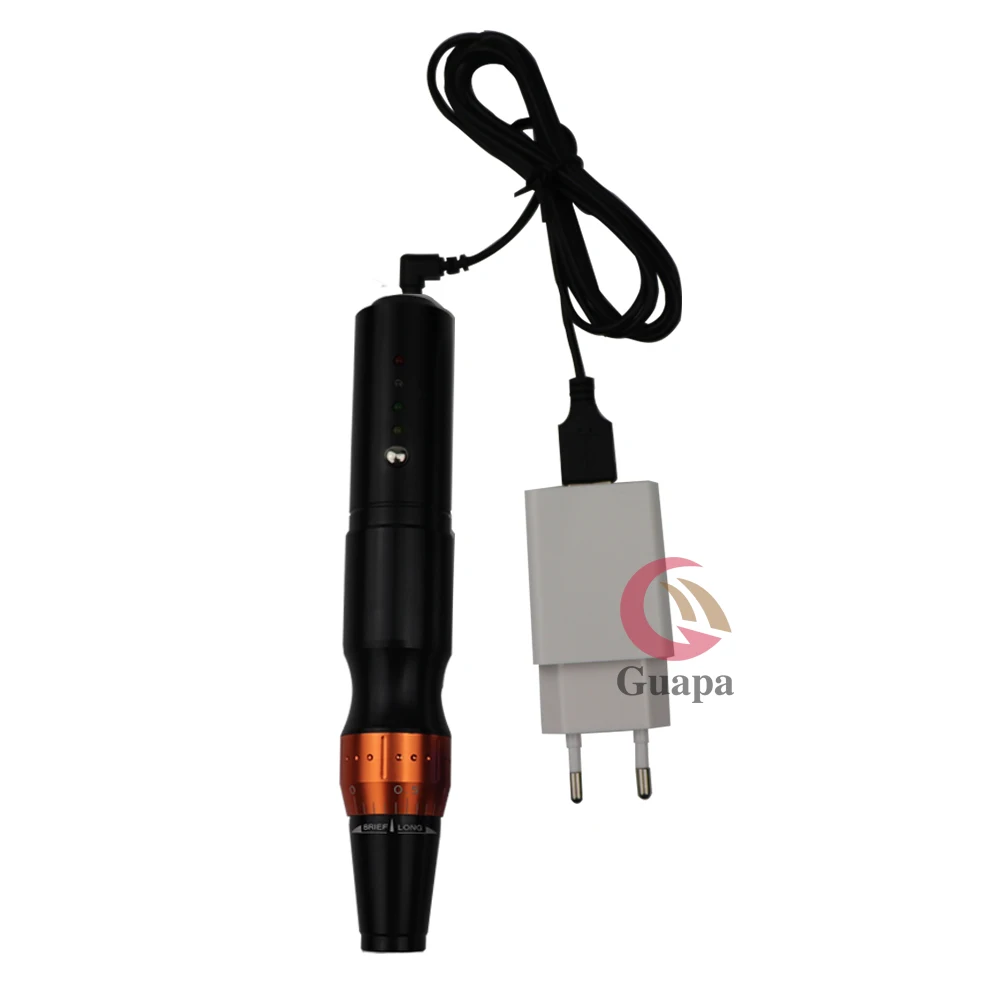 Black Pen EU PLUG Цифровая Перманентная микропигментная машина для макияжа, беспроводная татуировка бровей, ручка с 20 шт. картриджными иглами для бровей, подводка для глаз - Цвет: Black Pen EU PLUG