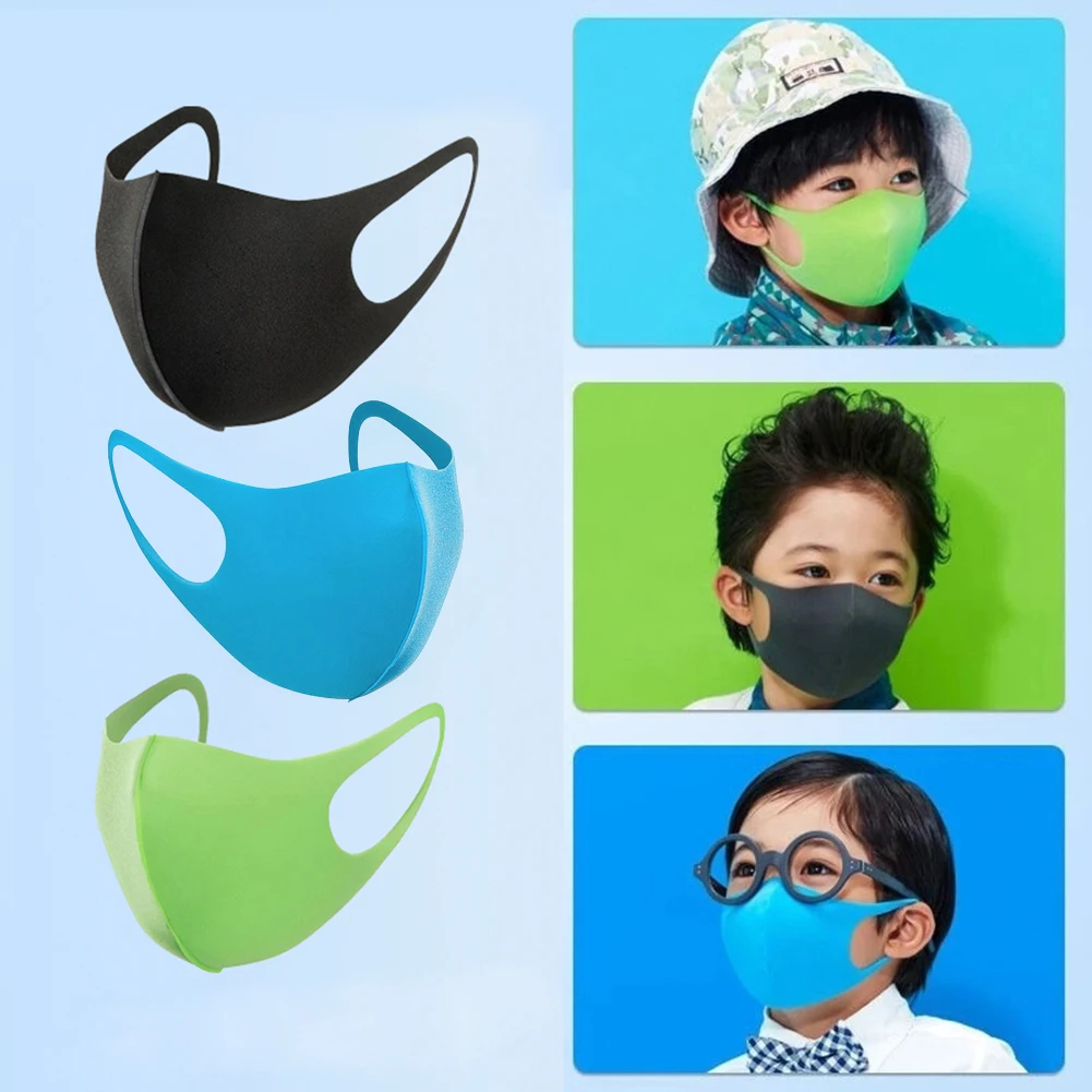 

10PC Dustproof Breathable Mouth Mask For Kids PU Sponge Anti PM2.5 Face Mouth Cover Washable Respirator Safety For Children Mask