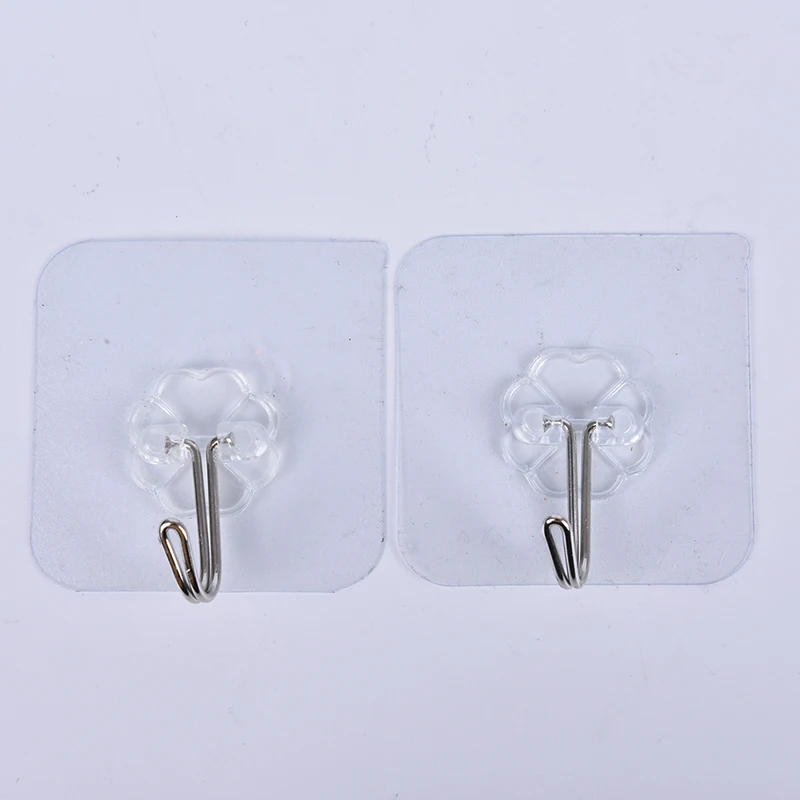 1/5psc Strong Clear Suction Cup Sucker Wall Hooks Hanger For Kitchen Bathroom Or Kitchen Bathroom Wall Hooks 6*6cm