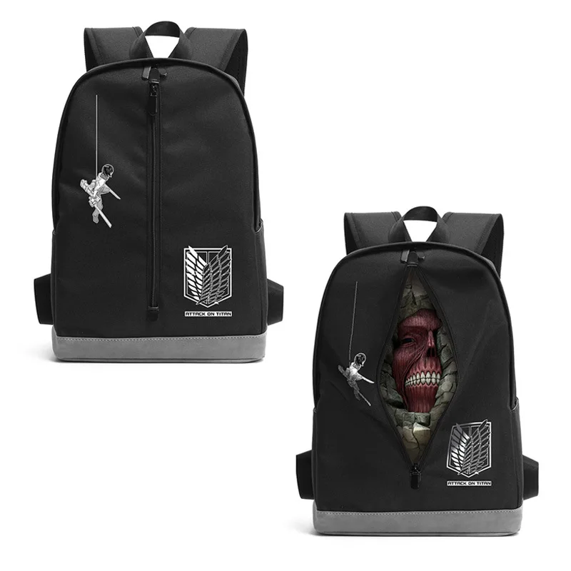 Attack on Titan Creative Zipper Ripper Student School Shoulder Bag Satchel Laptop Rucksack Knapsack Backpack Teenager Travel |