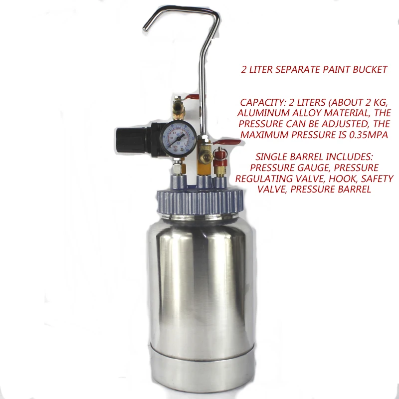 2L Separate Pressure Bucket Water-in-water Colorful Paint Spray Gun Thickened Spray Can Container Paint Pressure Bucket