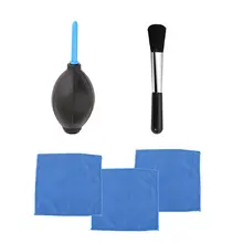 

Dust Cleaner Kit Strong Cleaning Air Blower + Soft Brush Blower + Microfiber Cloth For Camera & Camcorder Lens LCD Screens