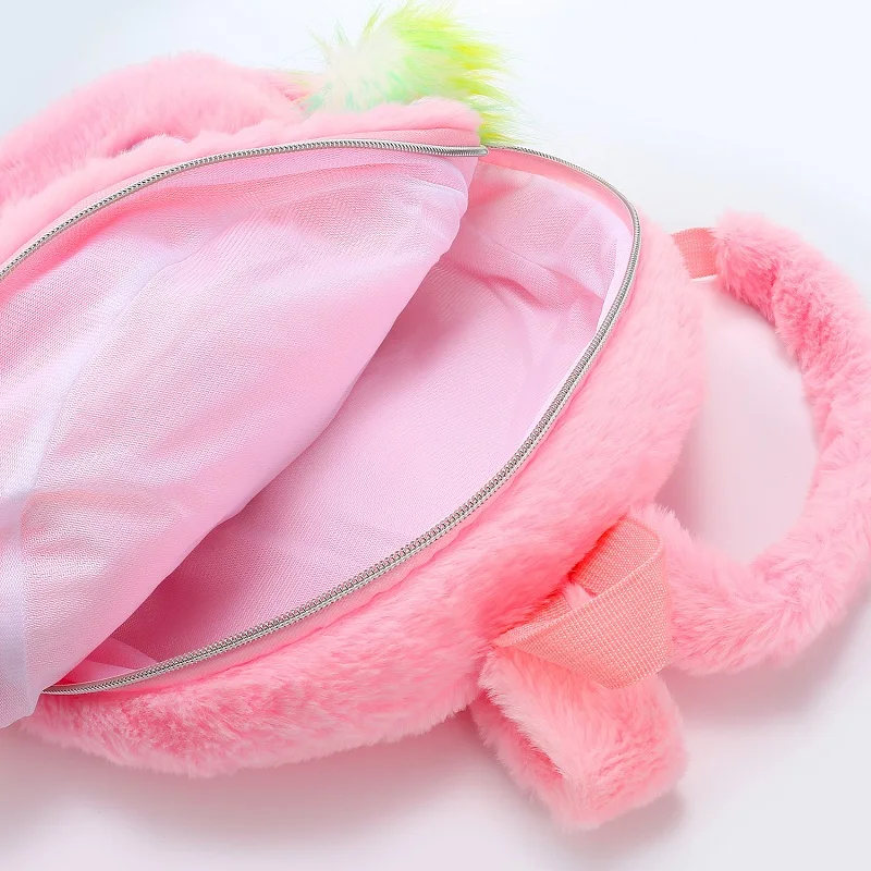 Rainbow Unicorn Plush Bag Girls Cartoon Cute Backpack Christmas Gifts Plush Toys Travel Bags Pendants