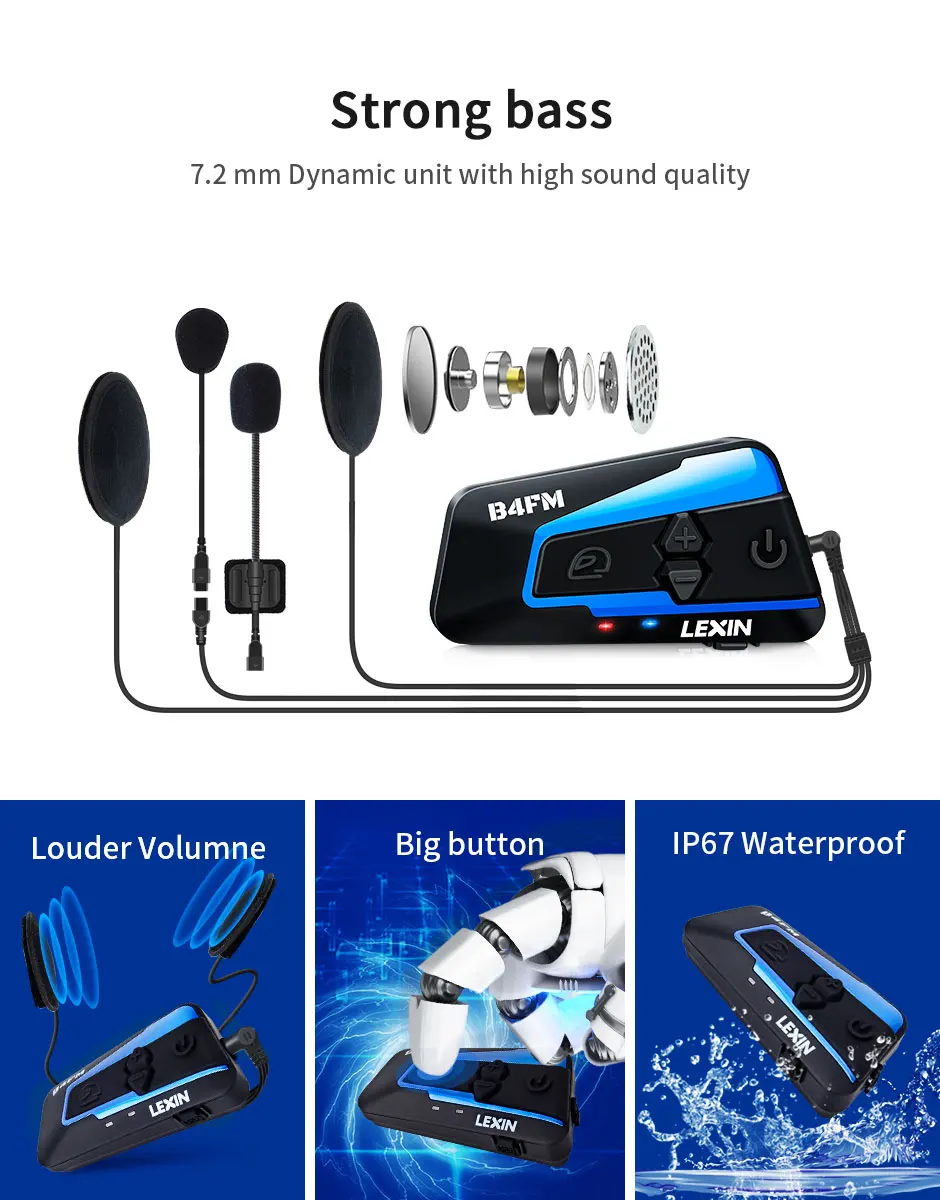 Brand Lexin Lx-b4fm For 4 Riders 