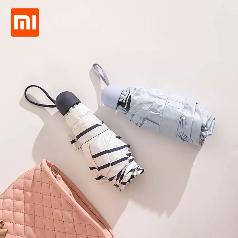 

Xiaomi WD1 50% Fold sunscreen black plastic umbrella protable Ultralight Rainy Umbrellas Waterproof Windproof For Outdoor