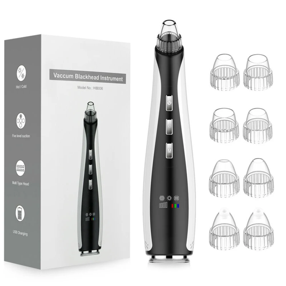 Removedor de Cravo Aspirador de pó Absorção de Nutrientes Elétrica Facial Poro Ponto Limpador Acne Mod. 1210817 7 Utensílios de cuidado facial
