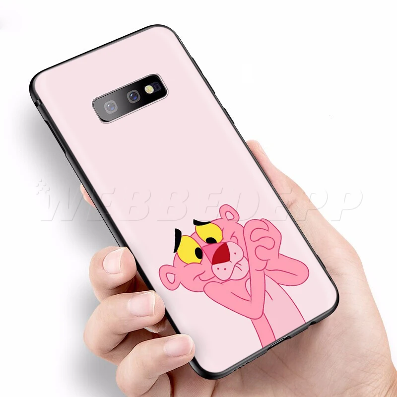 Webbedepp Красивая Розовая пантера чехол для samsung Galaxy S7 S8 S9 S10 Edge Plus Note 10 8 9 A10 A20 A30 A40 A50 A60 A70