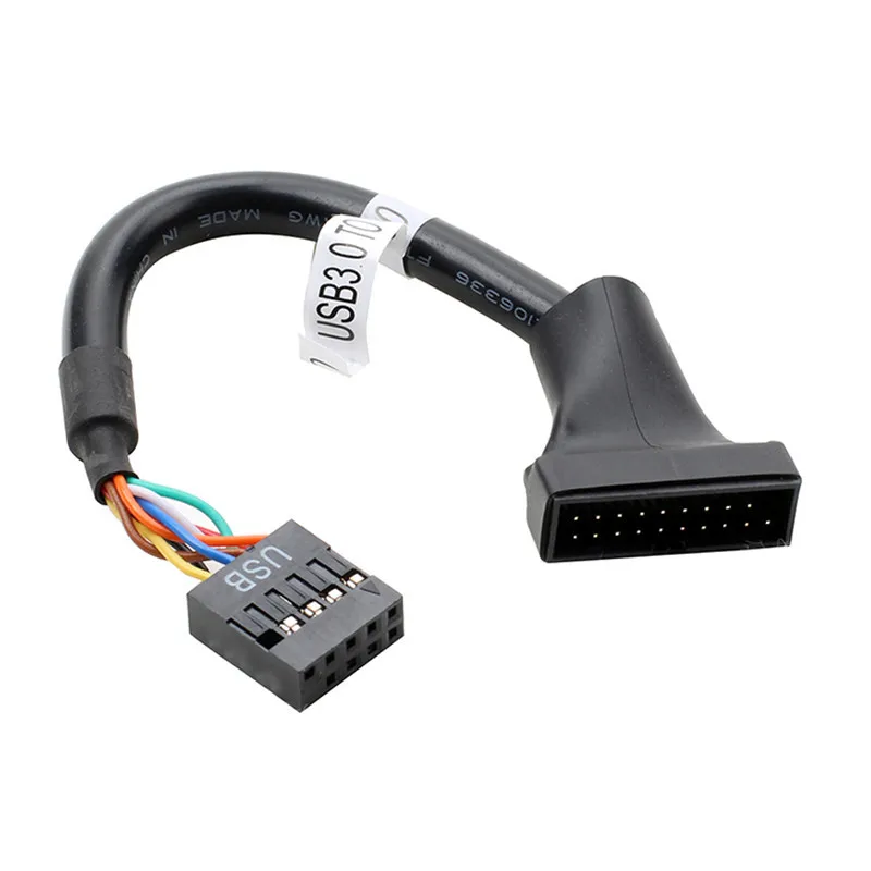 Гибкий материал USB3.0 20Pin Male& Female To USB2.0 9Pin материнская плата мужской и женский кабель использование для cd-rom гибких дисков панели