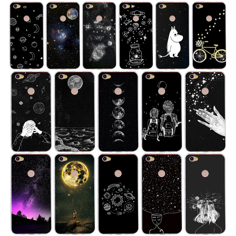 Мягкий силиконовый чехол из ТПУ для xiaomi redmi 5A 5Plus note 5 Pro 015FG sky Space planet черный и белый