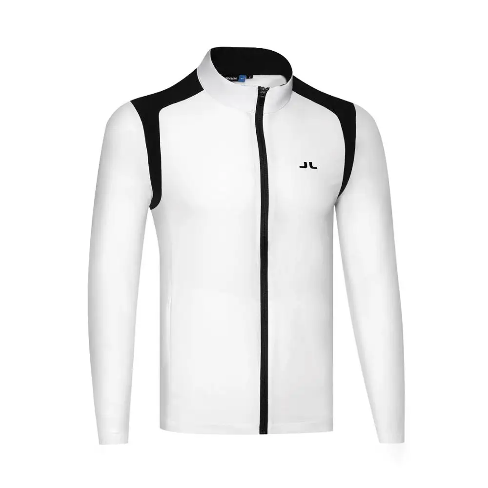 

2019 new Golf Jacket men outwear thin coat sports trenchcoat windproof single layer White black Grey