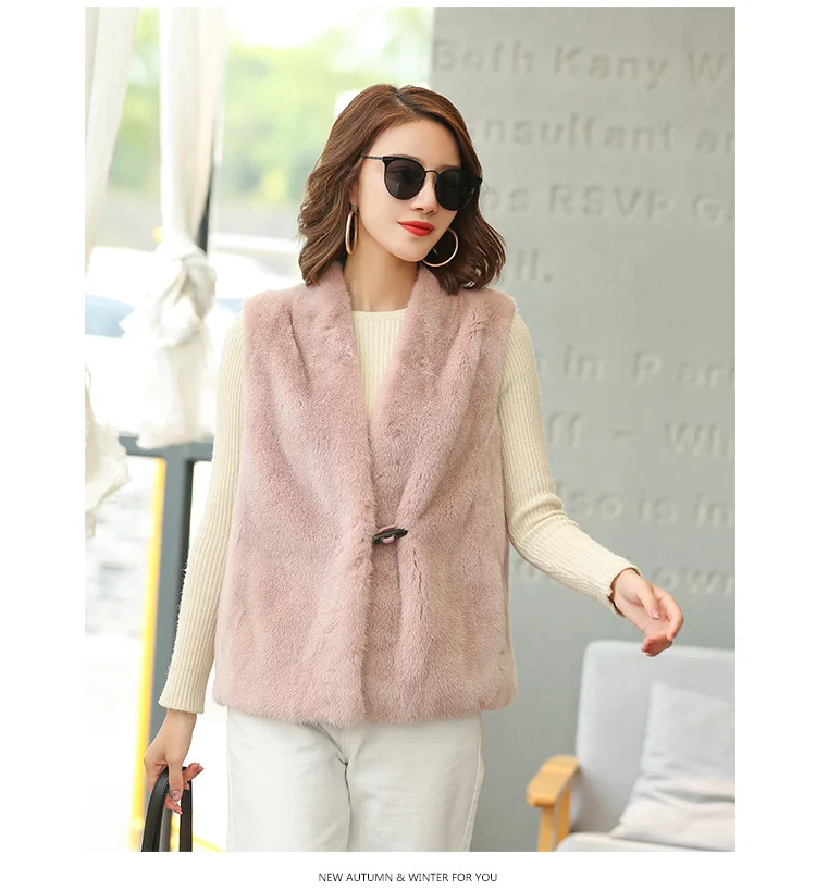 new lady whole mink mink velvet mink vest short paragraph 1008