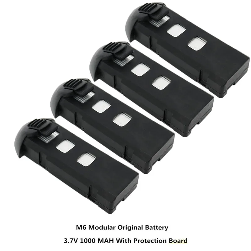 

Original 3.7V 1000mAh 2pcs 3pcs 4pcs Battery for M6 Professional 4K/1080P Camera WIFI FPV UFO RC Drone Quadcopter Spare Parts