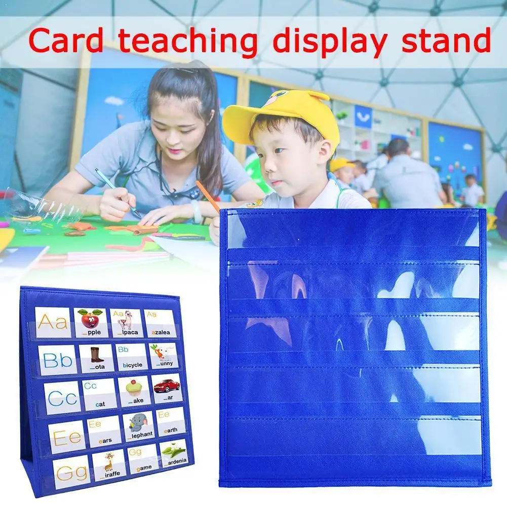 

New Desktop Pocket Chart Teaching Double-sided Self-standing For Classroom Foladble R2O9