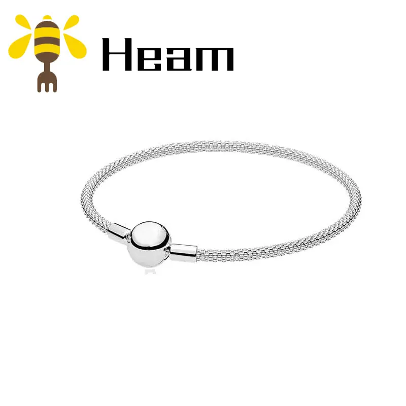 Heam, высокое качество,, Стерлинговое Серебро, 925 пробы, pan, очаровательный браслет для женщин, модный, элегантный, роскошный, сделай сам, аутентичное ювелирное изделие