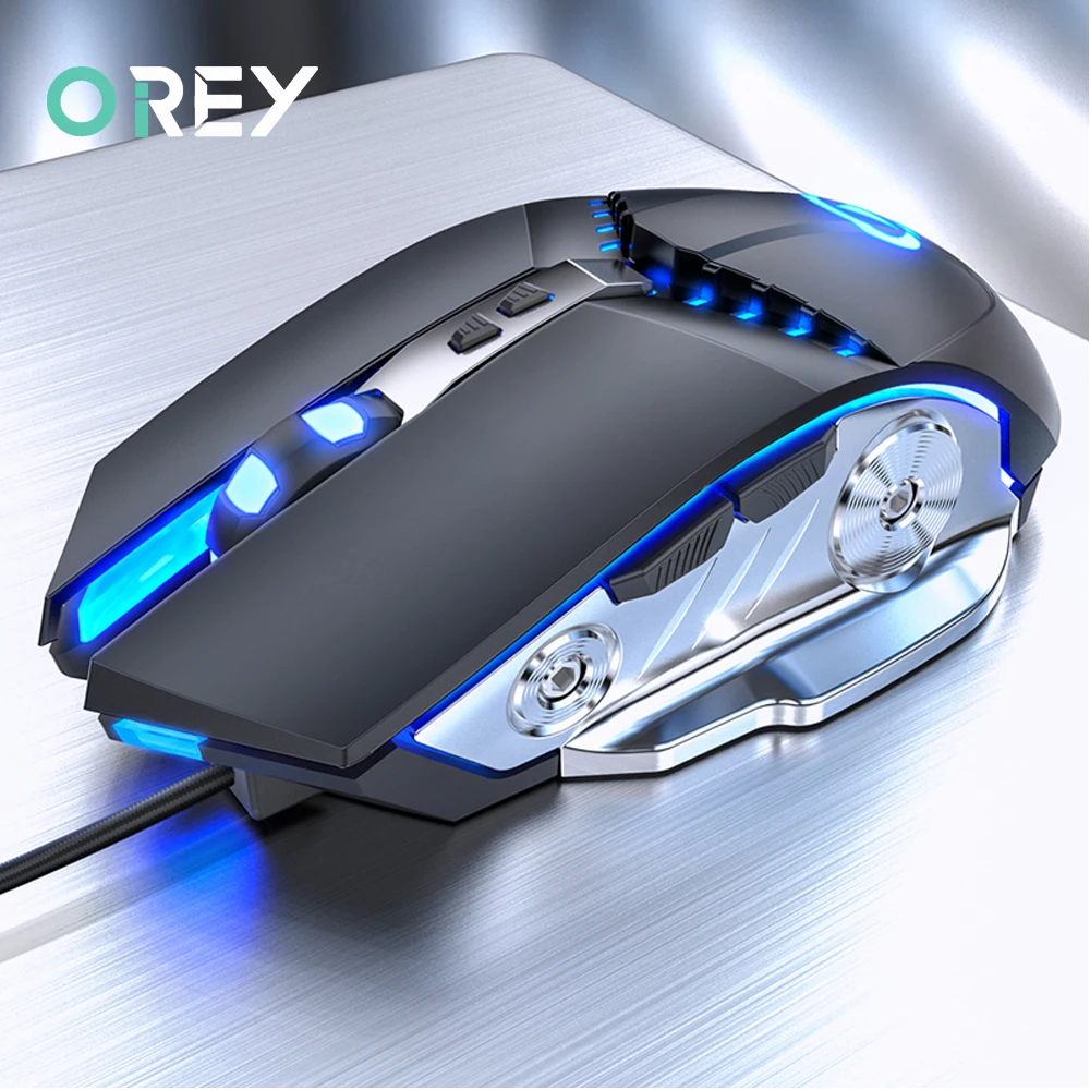 Тихая USB проводная игровая мышь с 7 кнопками RGB 3200 точек/дюйм бесшумная оптическая