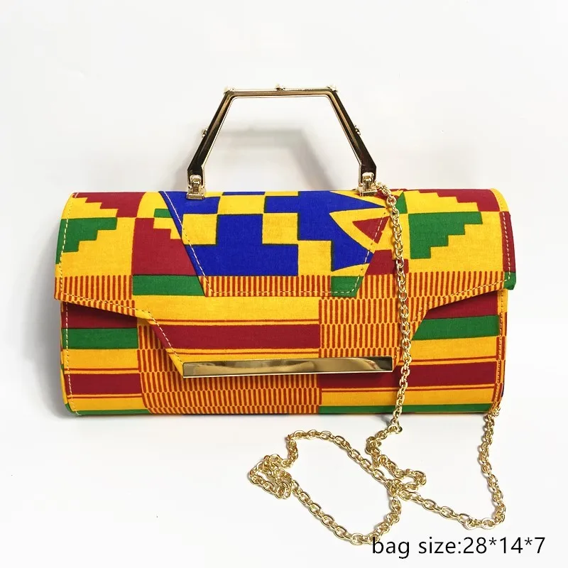 African Kente Wax Fabric Shoes with women bag Pretty cotton bags and soft shoes matching set 36-45 hot selling A910-2