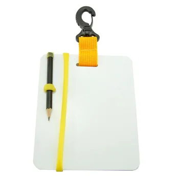

Portable Underwater Writing Slate Diving Wordpad Gear Board With Swivel Clip And Pencil For Water Sports Diving Swimming Tools