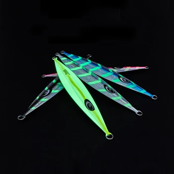 

200g/30*200mm Slow Jigging 1 pcs Fishing Bait Iron Plate Lead Fish Reflective Hard Lure fishing Tackle