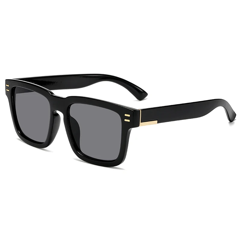 Longkeader, женские квадратные Черепаховые цветные солнцезащитные очки, женские, мужские, Роскошные, брендовые, для вождения, Lunette Femme, женские солнцезащитные очки, UV400 - Цвет линз: C1 black grey