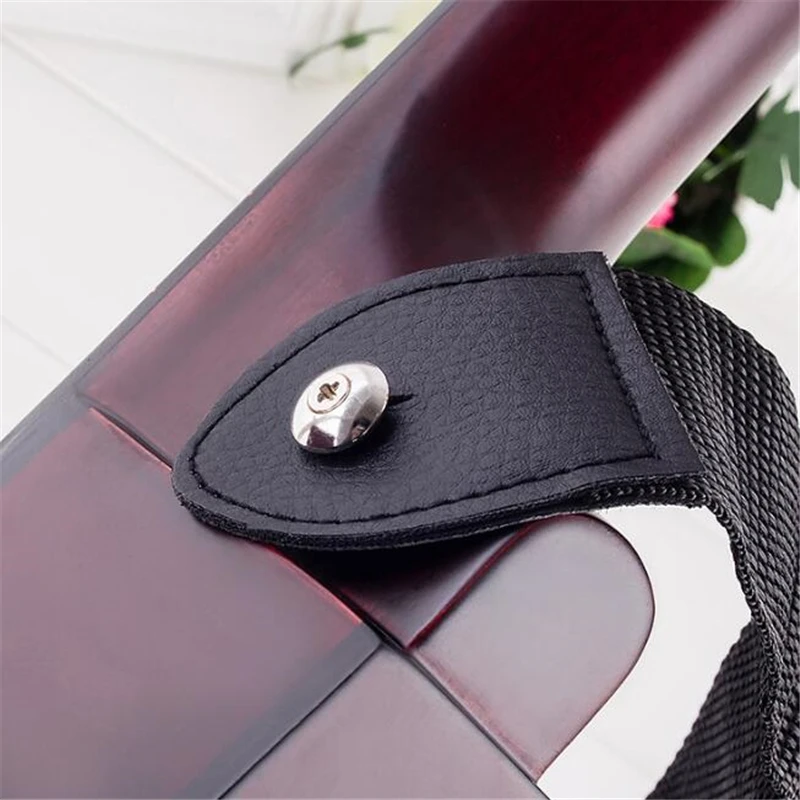 Guitar Strap Leather Head Adjustable Shoulder Strap For Guitar Electric Guitar Bass Guitar Parts Accessories Black New - Image 4