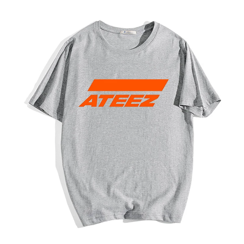 Модные футболки K pop ATEEZ женская и мужская одежда летние повседневные с коротким