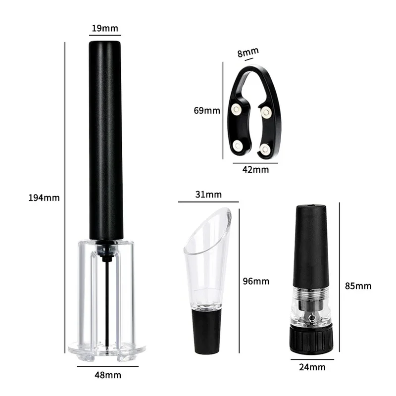 Wine Opener Air Pump Bottle Opener Air Pressure Vacuum Wine Stopper Beer Lid Opener Corkscrew Corks Out Tool Kitchen Accessories