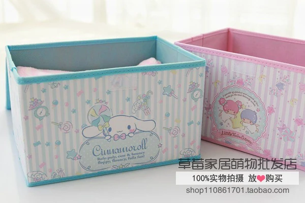 Мультяшная hello kitty My Melody Cinnamoroll маленькая двойная звезда, косметичка, сумка, складная коробка для хранения, сумка-Органайзер