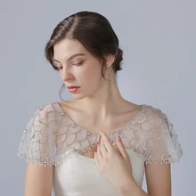 Wedding Jackets  Handmade Wraps Rhinestone Wedding Accessories Luxury Diamond Bridal Shawl Women Bride Wedding Jackets  for Girl